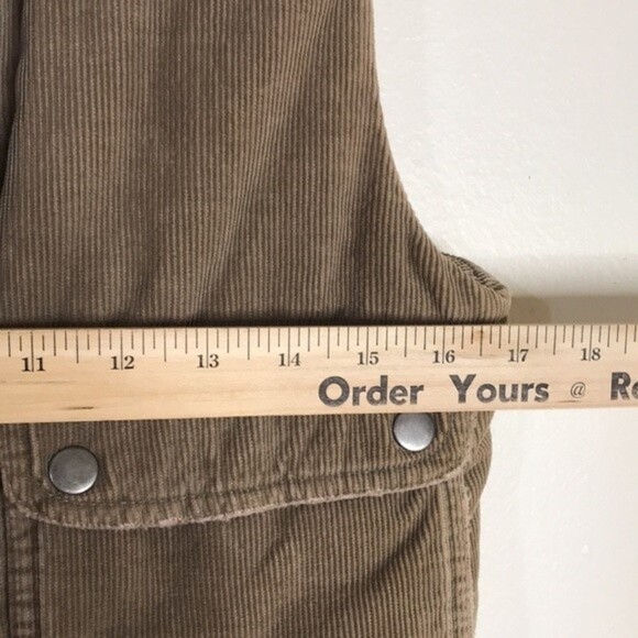 Vintage corduroy puffer zip and button up pullover fall winter vest size small - Picture 7 of 11
